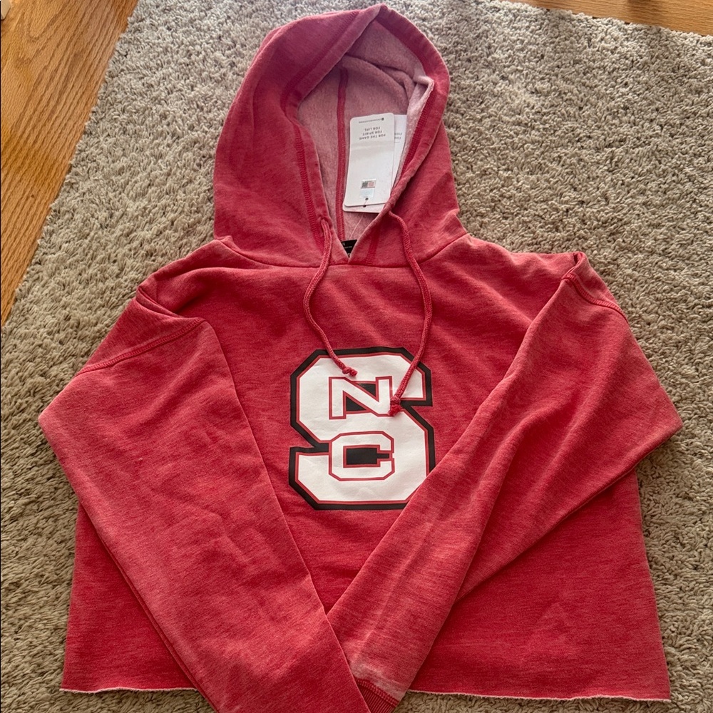 Red Hooded Sweatshirt. NC State